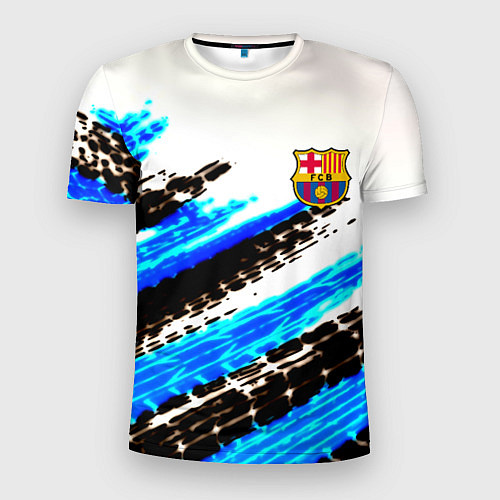 Мужская спорт-футболка Barcelona fc club / 3D-принт – фото 1