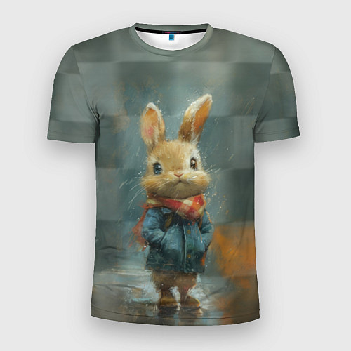 Мужская спорт-футболка Игрушечный зайка / 3D-принт – фото 1