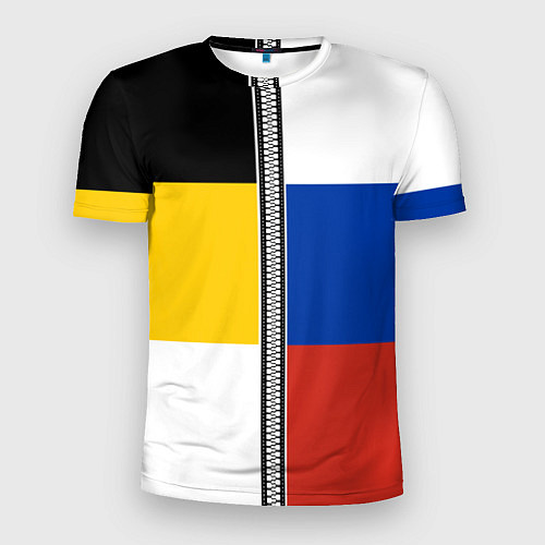 Мужская спорт-футболка Россия - патриот / 3D-принт – фото 1