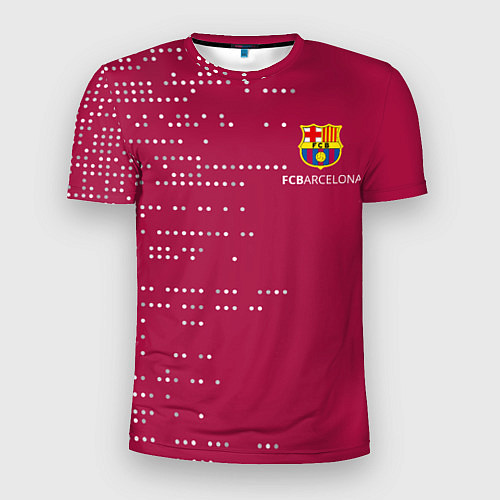 Мужская спорт-футболка Футбольный клуб Барселона - бордовый / 3D-принт – фото 1