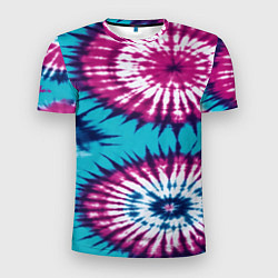 Футболка спортивная мужская Тай-дай цвет, цвет: 3D-принт