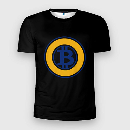Мужская спорт-футболка Биткоин лого криптовалюта / 3D-принт – фото 1