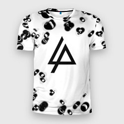 Мужская спорт-футболка Linkin park краски текстура