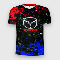 Мужская спорт-футболка Mazda краски абстракция спорт