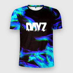 Мужская спорт-футболка Dayz огонь синий