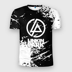 Мужская спорт-футболка Linkin park logo краски текстура