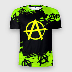 Мужская спорт-футболка Кислотный логотип анархия
