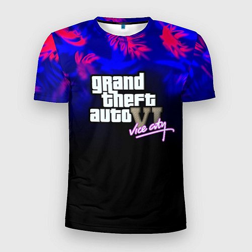 Мужская спорт-футболка GTA vice city tropic game / 3D-принт – фото 1