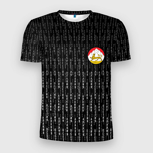 Мужская спорт-футболка Осетия Алания герб на спине / 3D-принт – фото 1