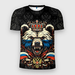 Мужская спорт-футболка Русский медведь с короной