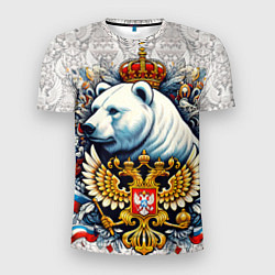 Мужская спорт-футболка Белый медведь с короной