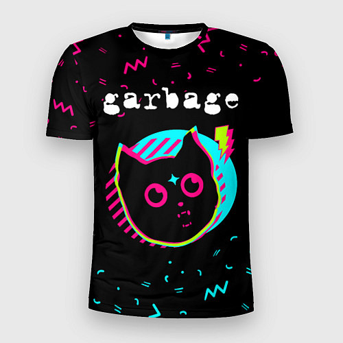Мужская спорт-футболка Garbage - rock star cat / 3D-принт – фото 1