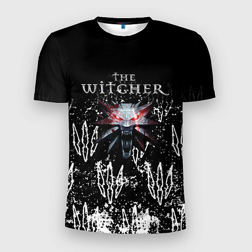 Мужская спорт-футболка Ведьмак лого текстура / 3D-принт – фото 1