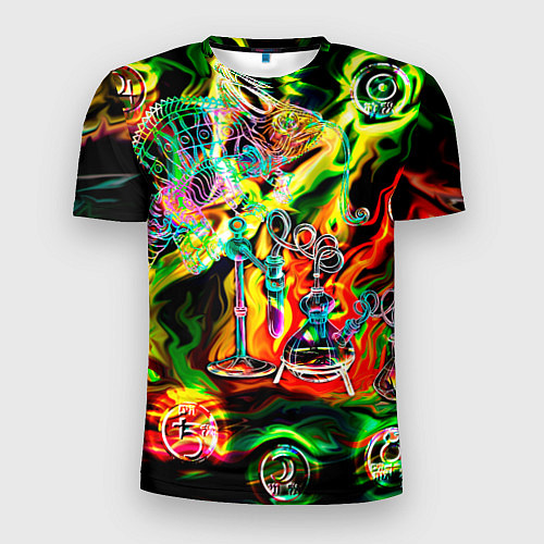 Мужская спорт-футболка Хамелеон и стихии / 3D-принт – фото 1