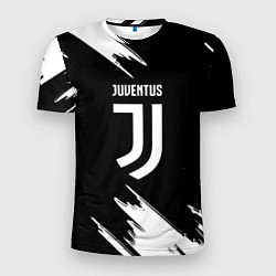 Мужская спорт-футболка Juventus краски текстура