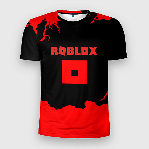 Мужская спорт-футболка Roblox краски красные / 3D-принт – фото 1