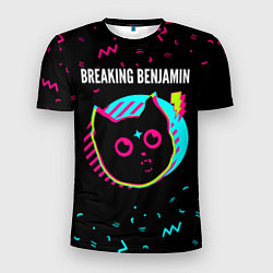 Мужская спорт-футболка Breaking Benjamin - rock star cat