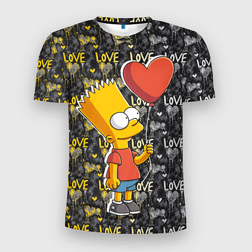 Мужская спорт-футболка Барт с шариком / 3D-принт – фото 1
