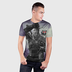 Футболка спортивная мужская Ведьмак на охоте, цвет: 3D-принт — фото 2