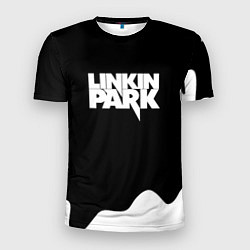 Мужская спорт-футболка Linkin park краска белая