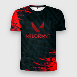 Мужская спорт-футболка Valorant текстура краски