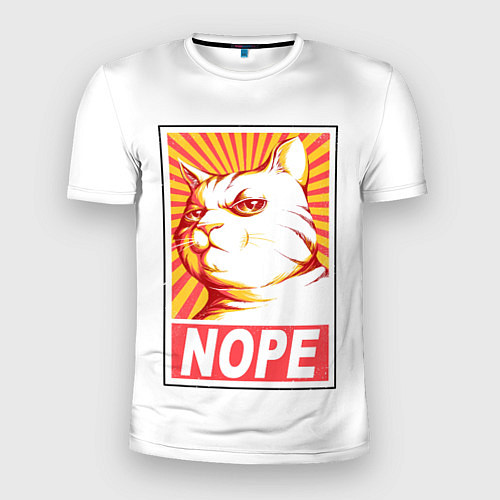 Мужская спорт-футболка Nope - cat / 3D-принт – фото 1