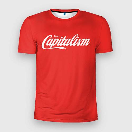 Мужская спорт-футболка Enjoy capitalism / 3D-принт – фото 1