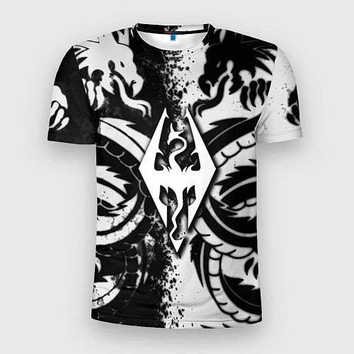 Мужская спорт-футболка Драконы скайрим / 3D-принт – фото 1