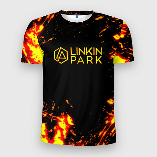 Мужская спорт-футболка Linkin park огненный стиль / 3D-принт – фото 1
