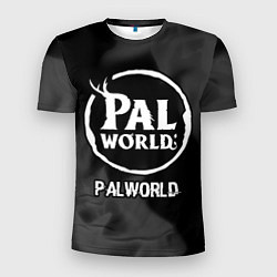 Мужская спорт-футболка Palworld glitch на темном фоне