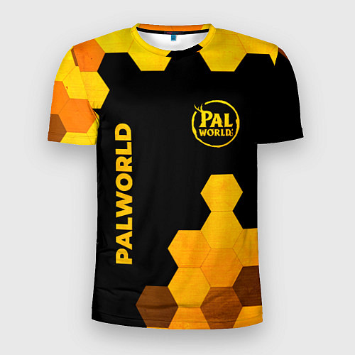 Мужская спорт-футболка Palworld - gold gradient вертикально / 3D-принт – фото 1