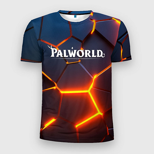 Мужская спорт-футболка Palworld logo разлом плит / 3D-принт – фото 1