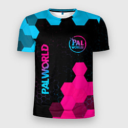 Мужская спорт-футболка Palworld - neon gradient вертикально