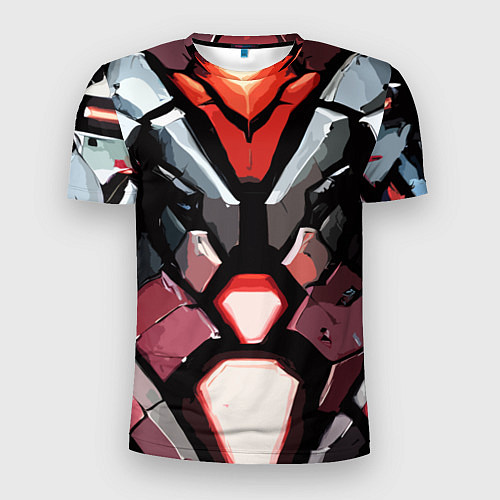 Мужская спорт-футболка Красная броня киберпанк / 3D-принт – фото 1