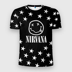 Футболка спортивная мужская Nirvana stars steel, цвет: 3D-принт