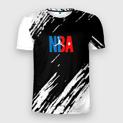 Мужская спорт-футболка Basketball текстура краски nba
