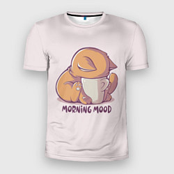 Мужская спорт-футболка Morning mood - cat