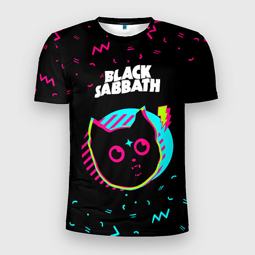Мужская спорт-футболка Black Sabbath - rock star cat / 3D-принт – фото 1