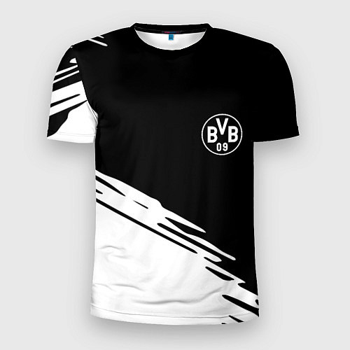 Мужская спорт-футболка Borussia текстура краски / 3D-принт – фото 1