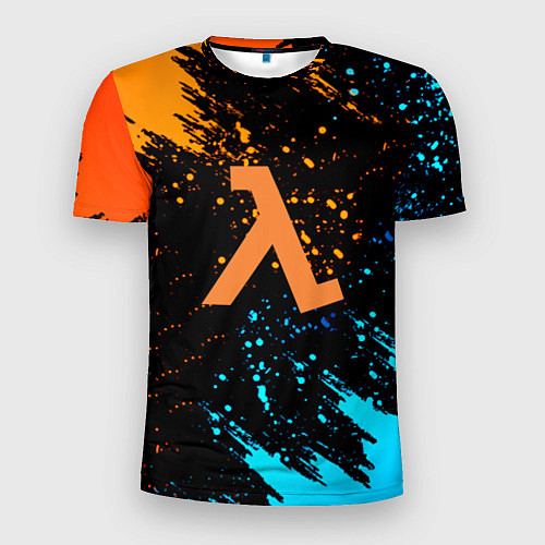 Мужская спорт-футболка Half life текстура краски / 3D-принт – фото 1