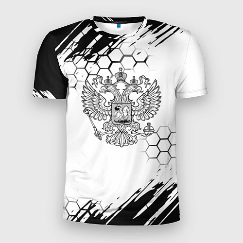 Мужская спорт-футболка Россия будущего герб / 3D-принт – фото 1