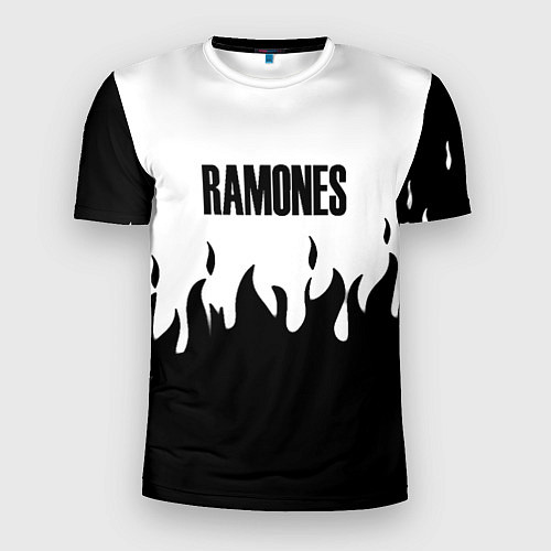Мужская спорт-футболка Ramones fire black rock / 3D-принт – фото 1