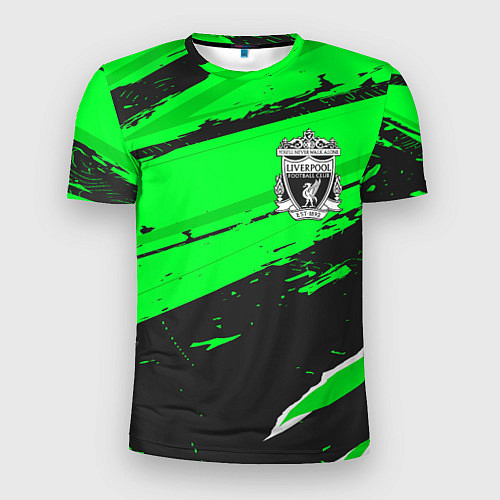 Мужская спорт-футболка Liverpool sport green / 3D-принт – фото 1