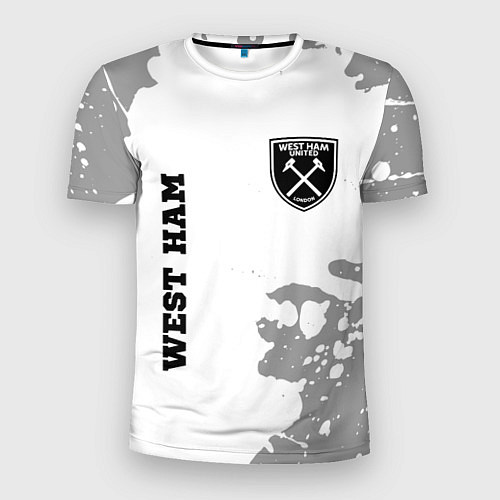 Мужская спорт-футболка West Ham sport на светлом фоне вертикально / 3D-принт – фото 1