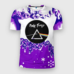 Футболка спортивная мужская Pink floyd violet splash, цвет: 3D-принт