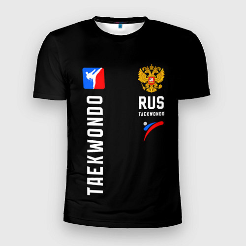 Мужская спорт-футболка Россия Тхеквондо / 3D-принт – фото 1