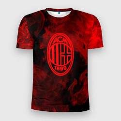 Футболка спортивная мужская Милан огненый стиль, цвет: 3D-принт