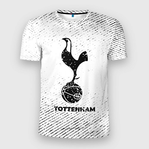 Мужская спорт-футболка Tottenham с потертостями на светлом фоне / 3D-принт – фото 1