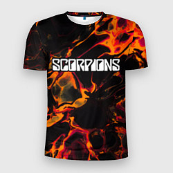 Мужская спорт-футболка Scorpions red lava