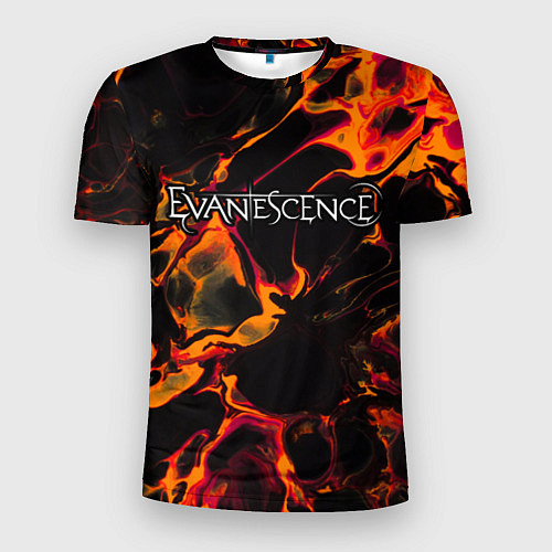 Мужская спорт-футболка Evanescence red lava / 3D-принт – фото 1